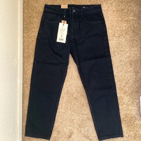 THRILLS CHOPPED DENIM JEAN - Black Size 32 - Brand New